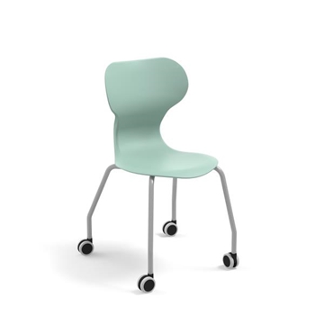 Image de Chaise coque CASTORS verte H 42 cm